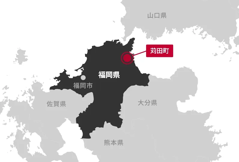 福岡県の地図