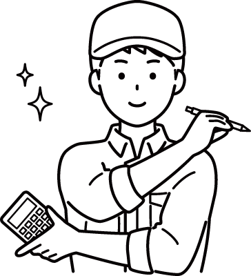 男性作業員　イラスト