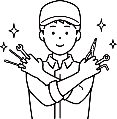 男性作業員　イラスト