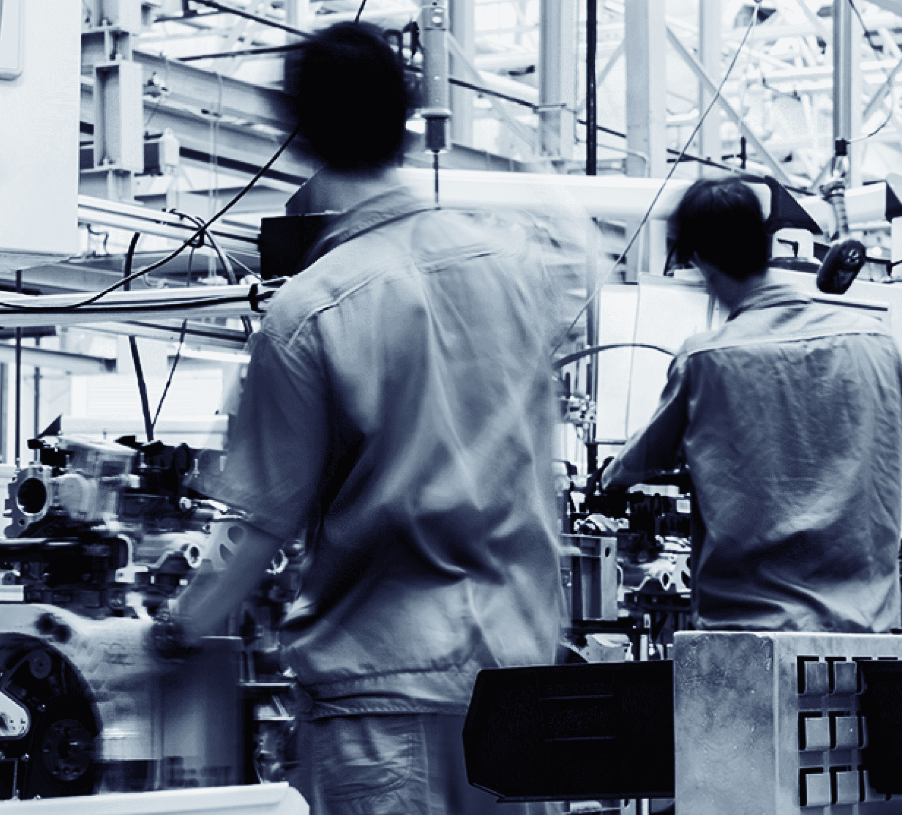 車の組み立て作業のイメージ