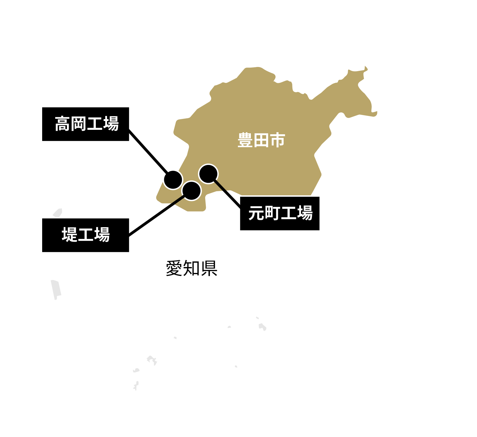 愛知県豊田市の地図